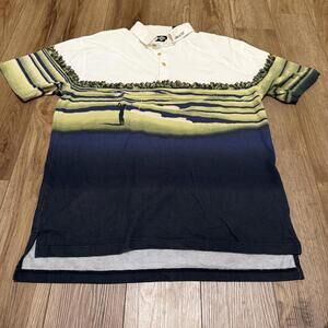 Vintage 90a Tabasco Golf Polo Wraparound AOP Art Shirt
